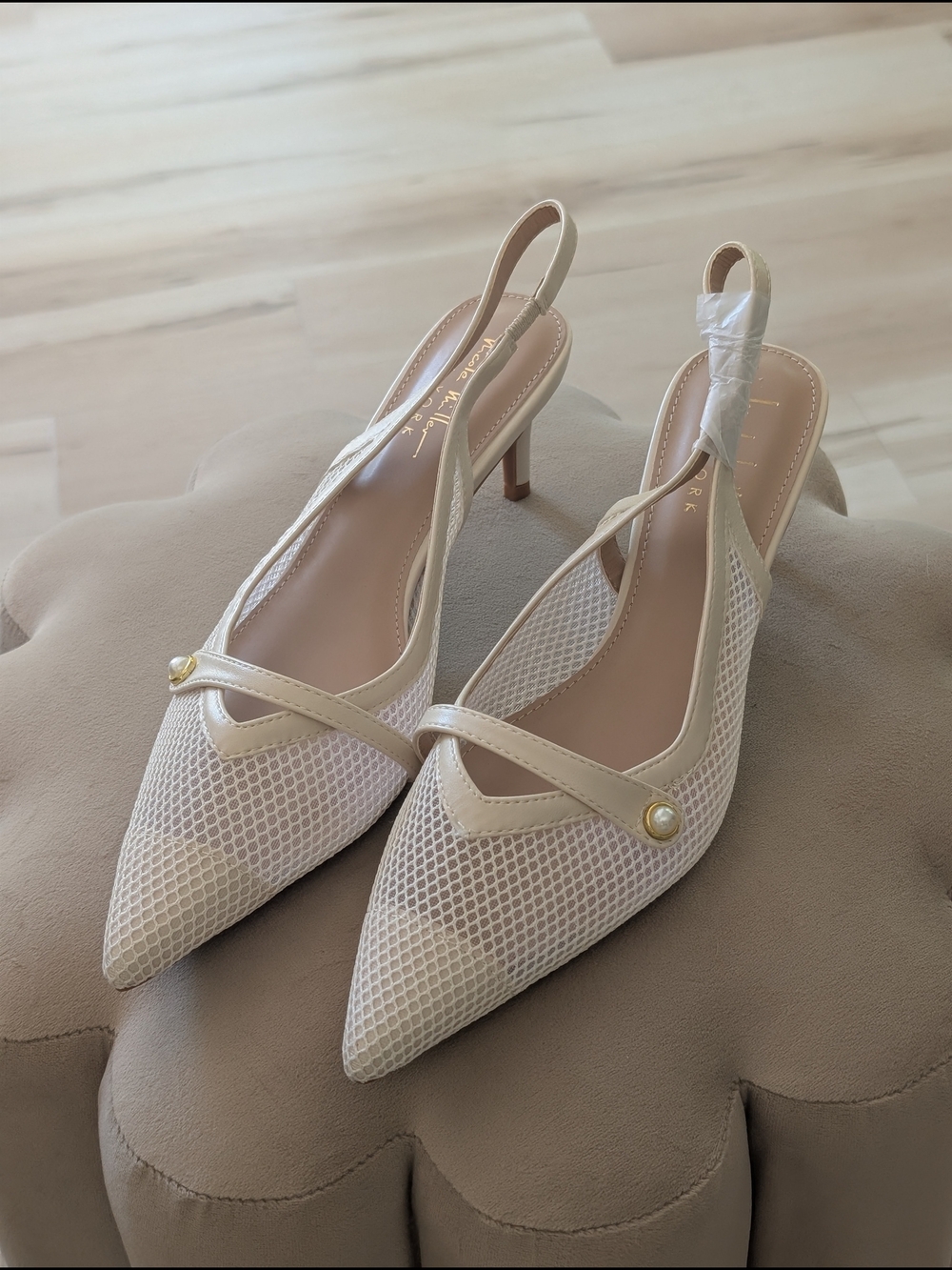 Nicole Miller Women's Sollien Mesh Slingback Heels - NWOT 8.5